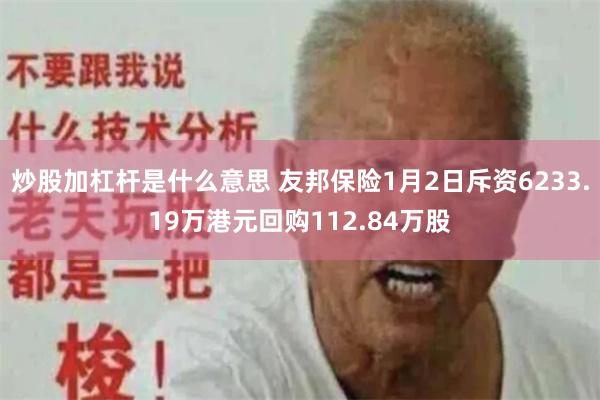 炒股加杠杆是什么意思 友邦保险1月2日斥资6233.19万港元回购112.84万股